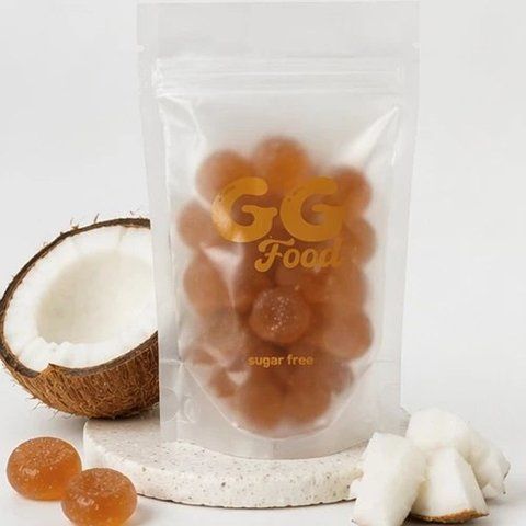 GG Food льодяники зі смаком "Кокос" 50 г ggf-dr-coc фото
