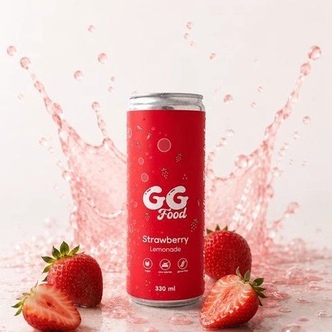GG Food напій безалкогольний зі смаком "Полуниця" 330 мл ggf-drink-lemstr фото