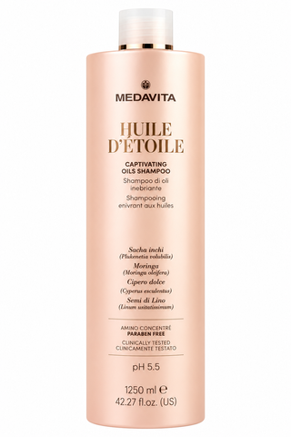 Medavita Huile D&rsquo;Etoile шампунь з дорогоцінними оліями для блиску та шовковистості волосся, 1250 мл medavita-huile-detoile-02518 фото