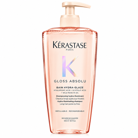 Увлажняющий шампунь-ванна для блеска длинных непослушных волос K&eacute;rastase Gloss Absolu Bain Hydra-Glaze, 500 мл kerastase-bain-hydra-glaze фото