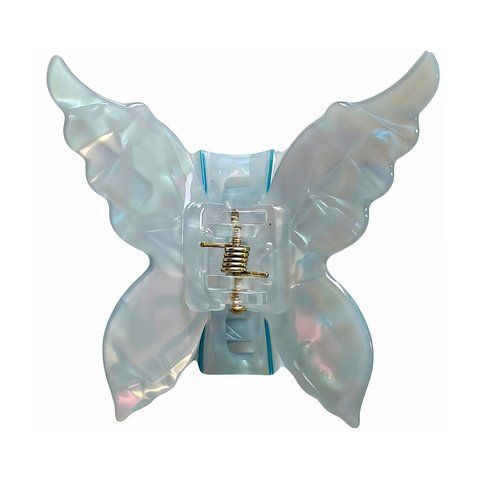 Заколка краб для волос в виде бабочки Голубая hairclip-crab-butterfly фото