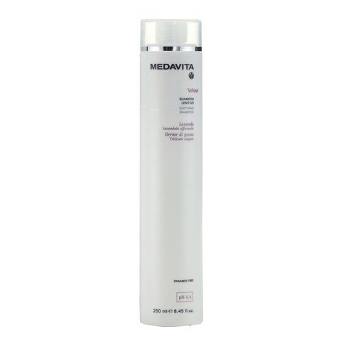 Шампунь заспокійливий для чутливої шкіри голови Medavita Velour soothing shampoo, pH 5.5, 250 ml med-vlr-shsoo фото