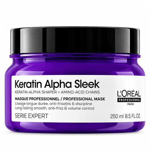 Маска для гладкості та контролю пухнасті волосся L&rsquo;Or&eacute;al Professionnel Serie Expert Keratin Alpha Sleek Mask, 250 мл lp-se-kas-m фото