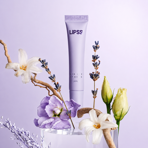 Блиск для губ LIPSS Ceramides & Peptides Lipper Bye Bye Stress лавандовий з блискітками з ароматом "Лавандовий мед" 9 мл lipss-bbs фото