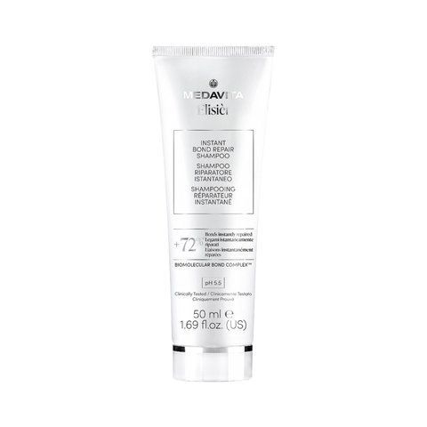 Шампунь для миттєвого біомолекулярного відновлення волосся Medavita Elisier instant bond repair shampoo, pH 5.5, 50 мл med-elsr-inbrsh фото